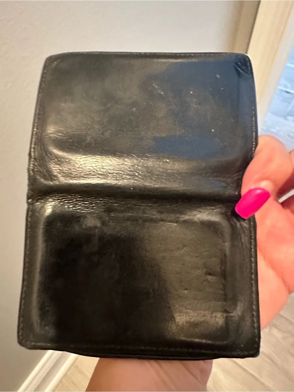 Coach Black Leather Men’s Card & Key Holder